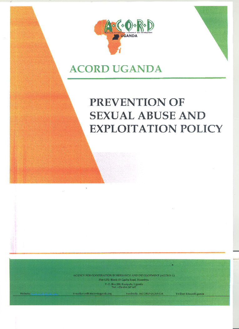 thumbnail of ACORD Prevention of Sexual Abuse & Exploitation Policy 2021