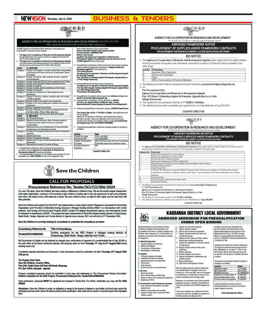 thumbnail of Business & Tenders